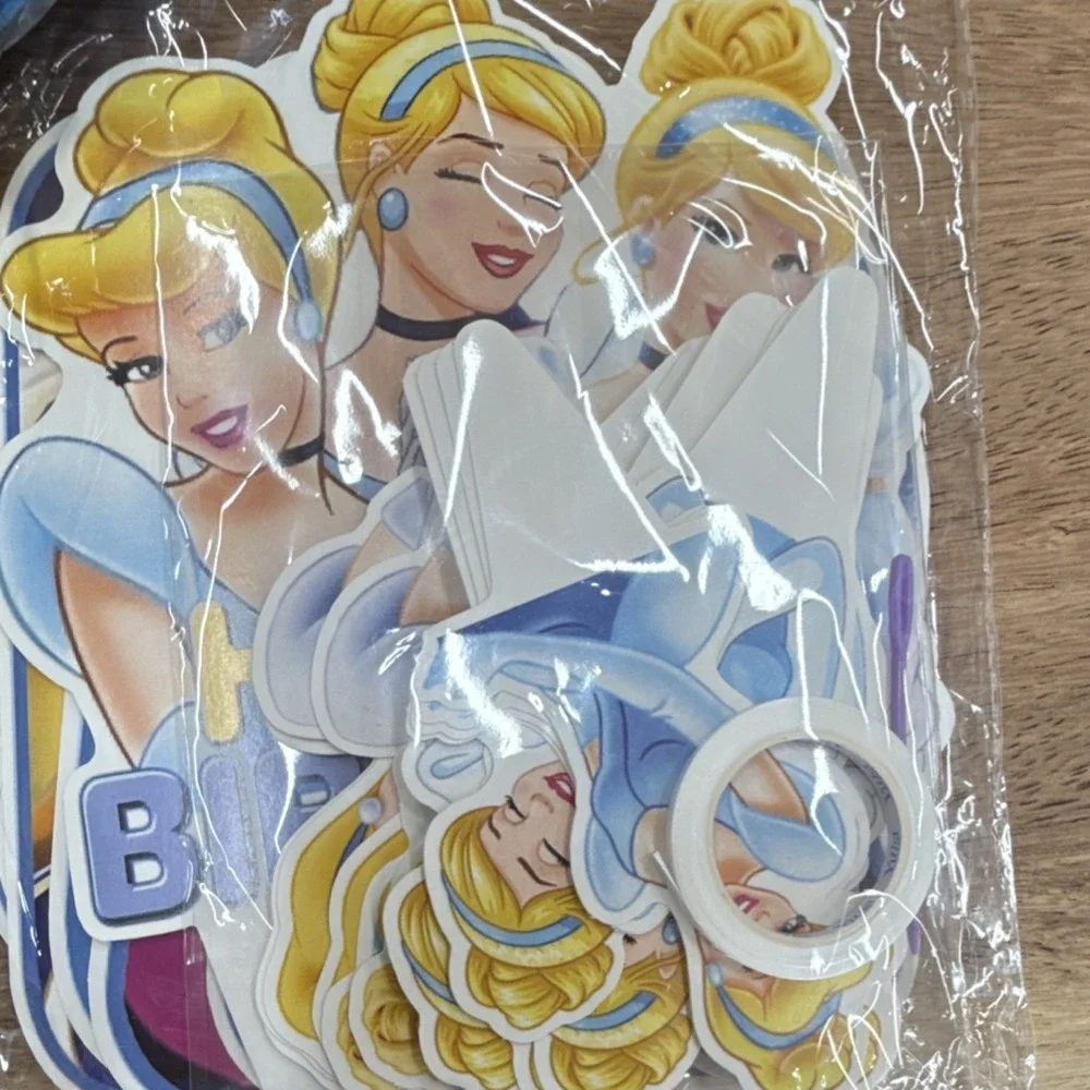 Disney Cinderella Princess Birthday Party Decorations‎ Balloons Banner